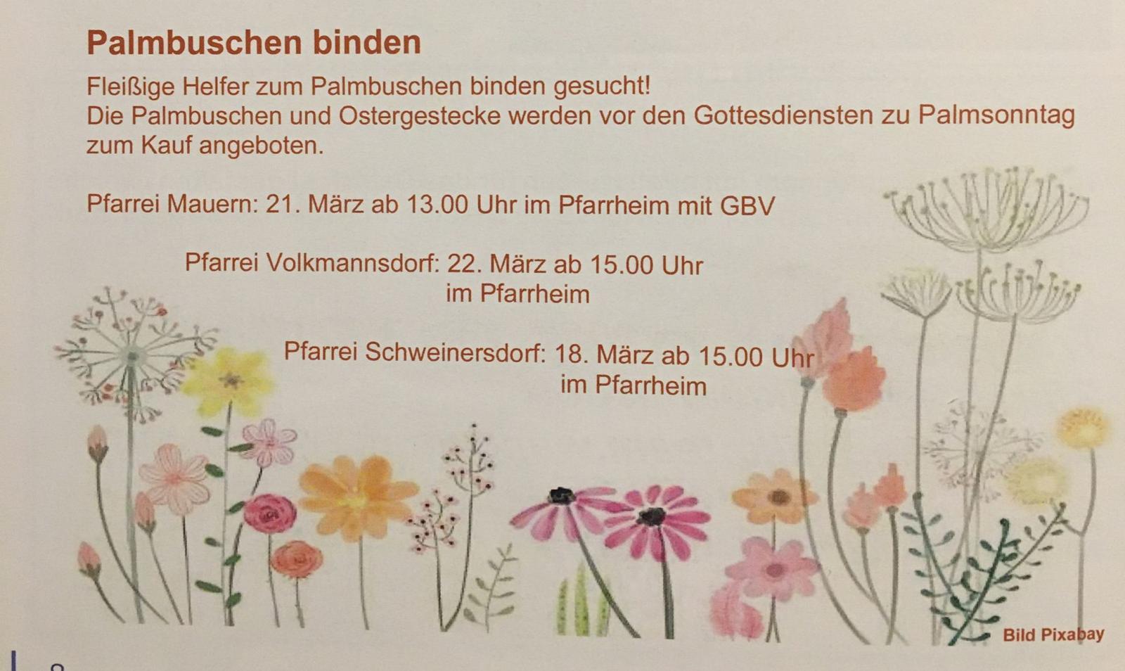 Palmbuschen binden